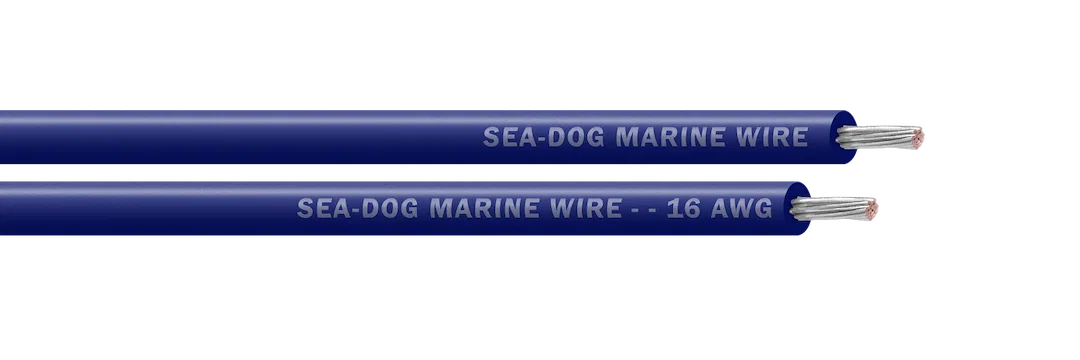 8016062 – SEA DOG Primary Wire, Stranded Conductor 16 Gauge Dark Blue 100 Foot Spool Tinned Copper Conductor/ PVC Ins...